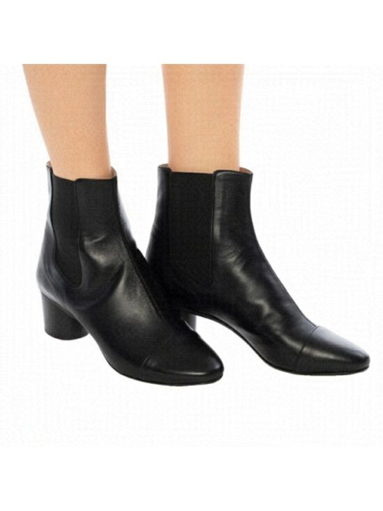 Ankle Bootie Shoes - Isabel Marant Style Leather Ankle Bootie.